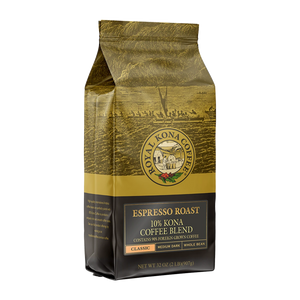 Espresso Roast 10% Kona Coffee Blend 2lb Bag