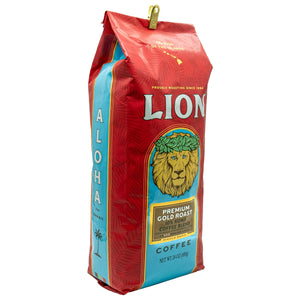 Lion Premium Gold 10% Kona Blend 24oz Coffee Bag
