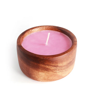 Plumeria Blossom - Monkeypod Wood Bowl Candle