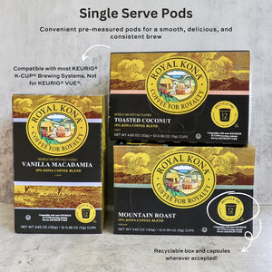 Roy's Pacific Roast 10% Kona Blend Coffee Pods