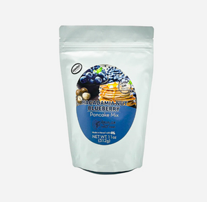 Hawaiian Macadamia Nut Pancakes with Blueberry