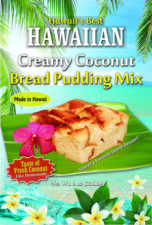 Hawaiian Creamy Coconut Bread Pudding Mix