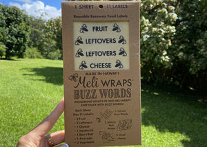 Buzz Words Reusable Beeswax Wrap Food Labels